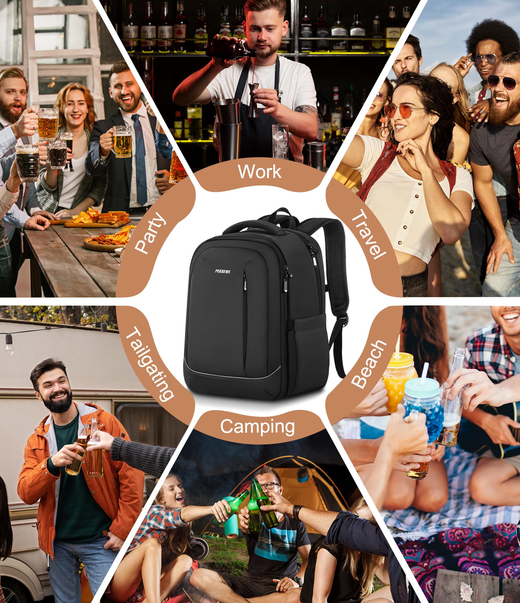 PEKREWS Bolsa Bartender Kit Bar: compatible con utensilios y botellas para uso móvil