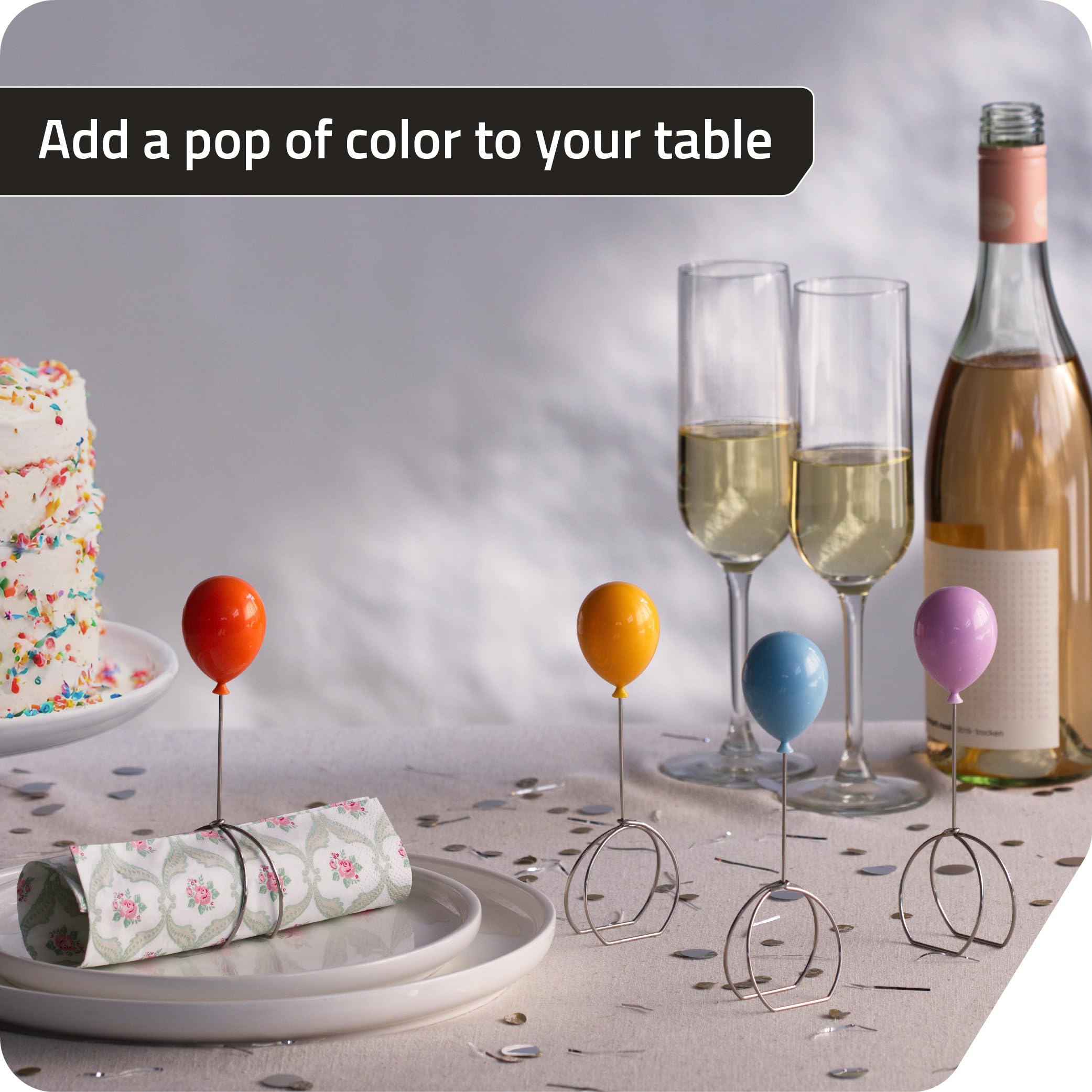 PELEG DESIGN Balloonapkins: adorno de mesa con globo para momentos memorables.