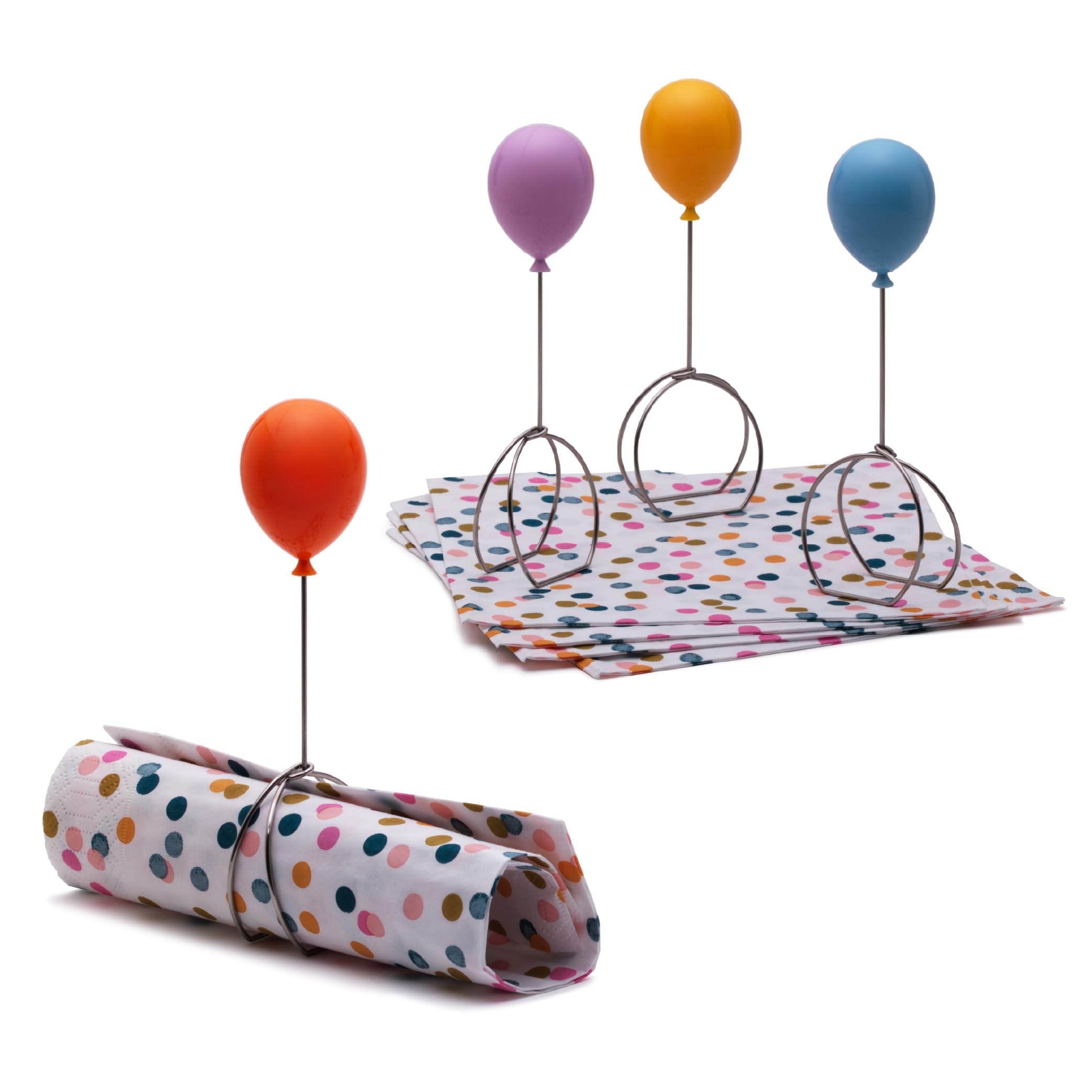 PELEG DESIGN Balloonapkins: anillos decorativos con globo para decorar la mesa en cenas.