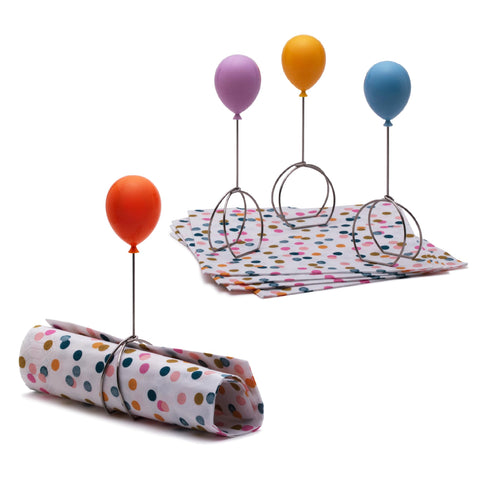 PELEG DESIGN Balloonapkins: anillos decorativos con globo para decorar la mesa en cenas.