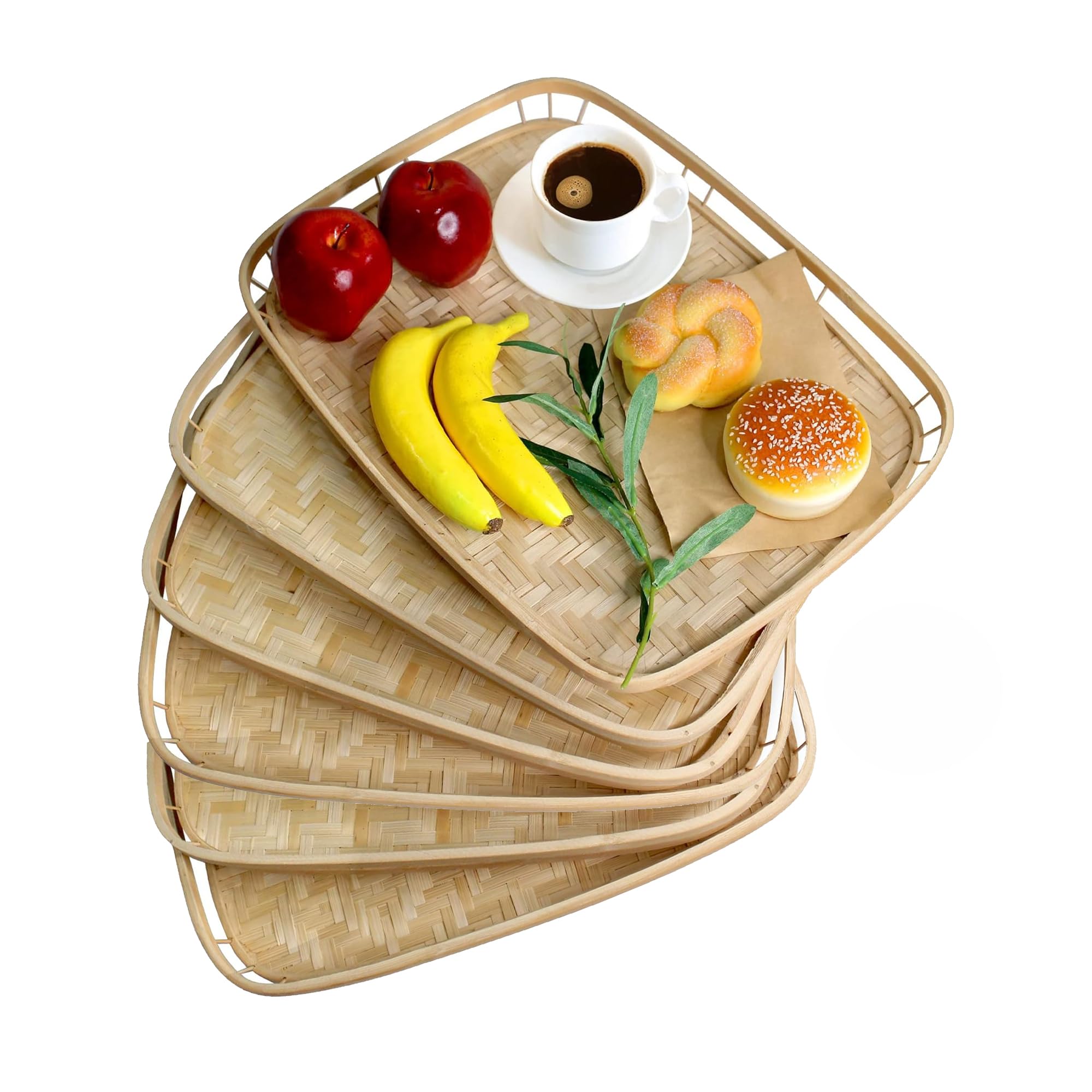 Bandeja rectangular PEMAR de bambú para servir alimentos con estilo.