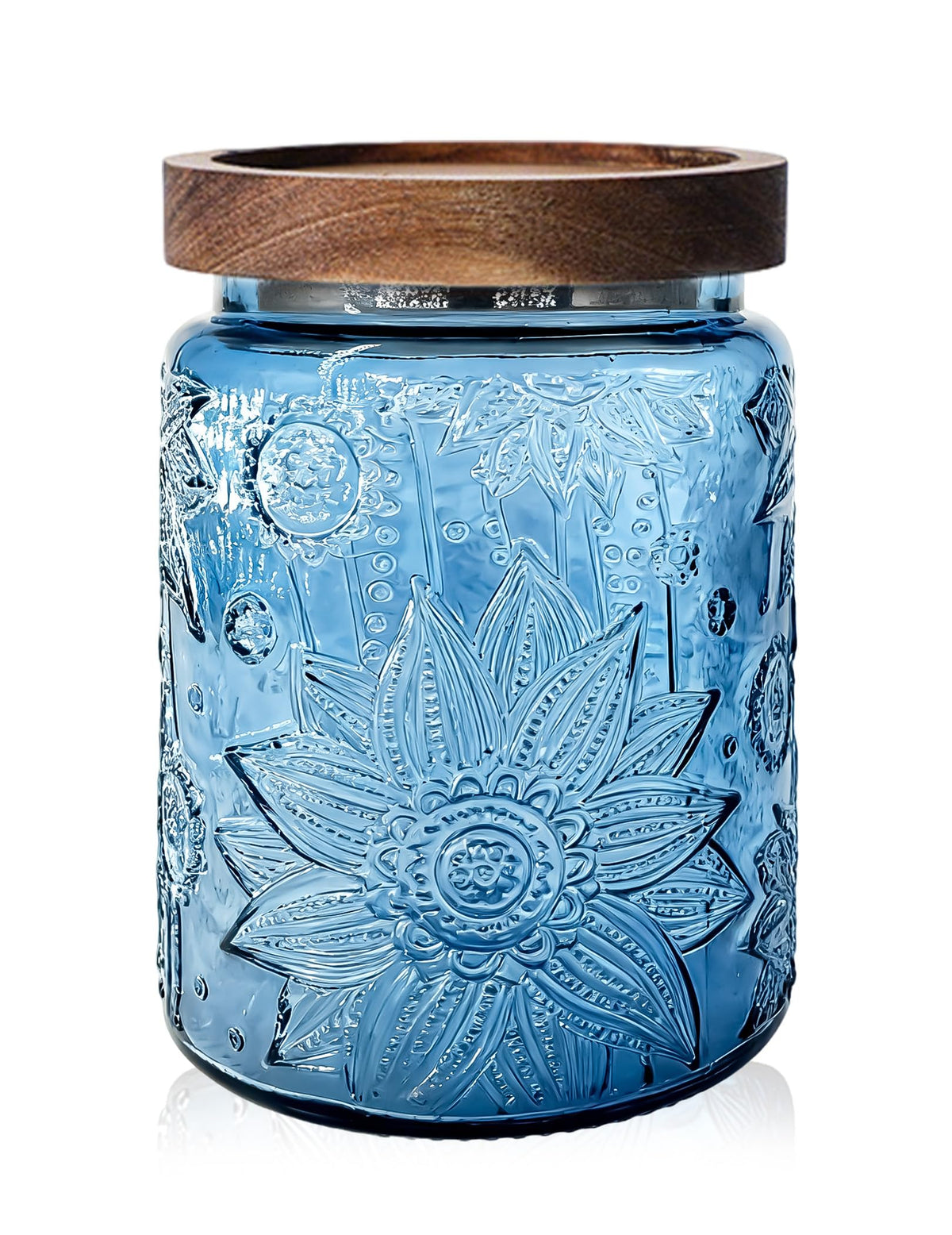 Pengshu jarra de vidrio con tapa de acacia, 24 onzas, ideal para conservar alimentos.
