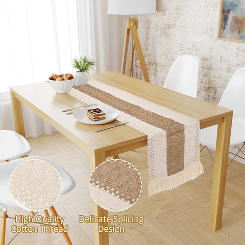 Correr-mesa bohemio Pengtai aporta ambiente acogedor a las comidas.