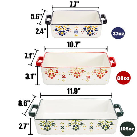 Peohud bandeja rectangular mediana con mango, ideal para recetas familiares.