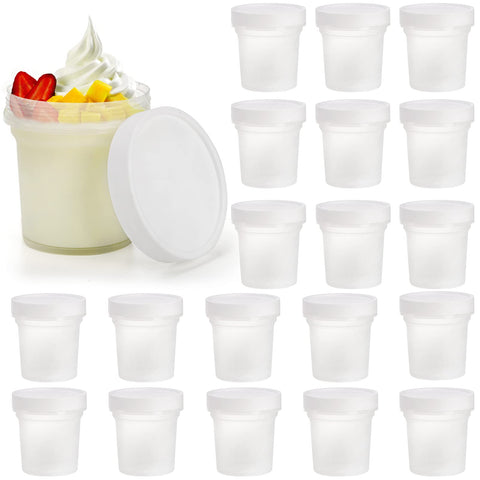 Peohud contenedores helado 10 oz con tapa hermética para porciones.