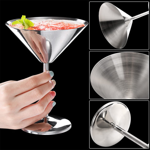 Peohud vaso martini con base delgada para agarre cómodo