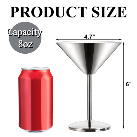 Peohud vaso martini de acero inoxidable con resistencia a quiebre para fiestas