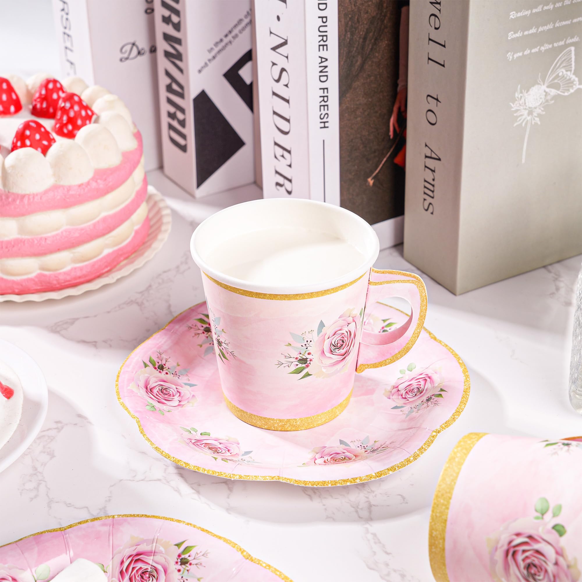 Peony Man taza de té de papel, capacidad de 7 onzas para bebidas