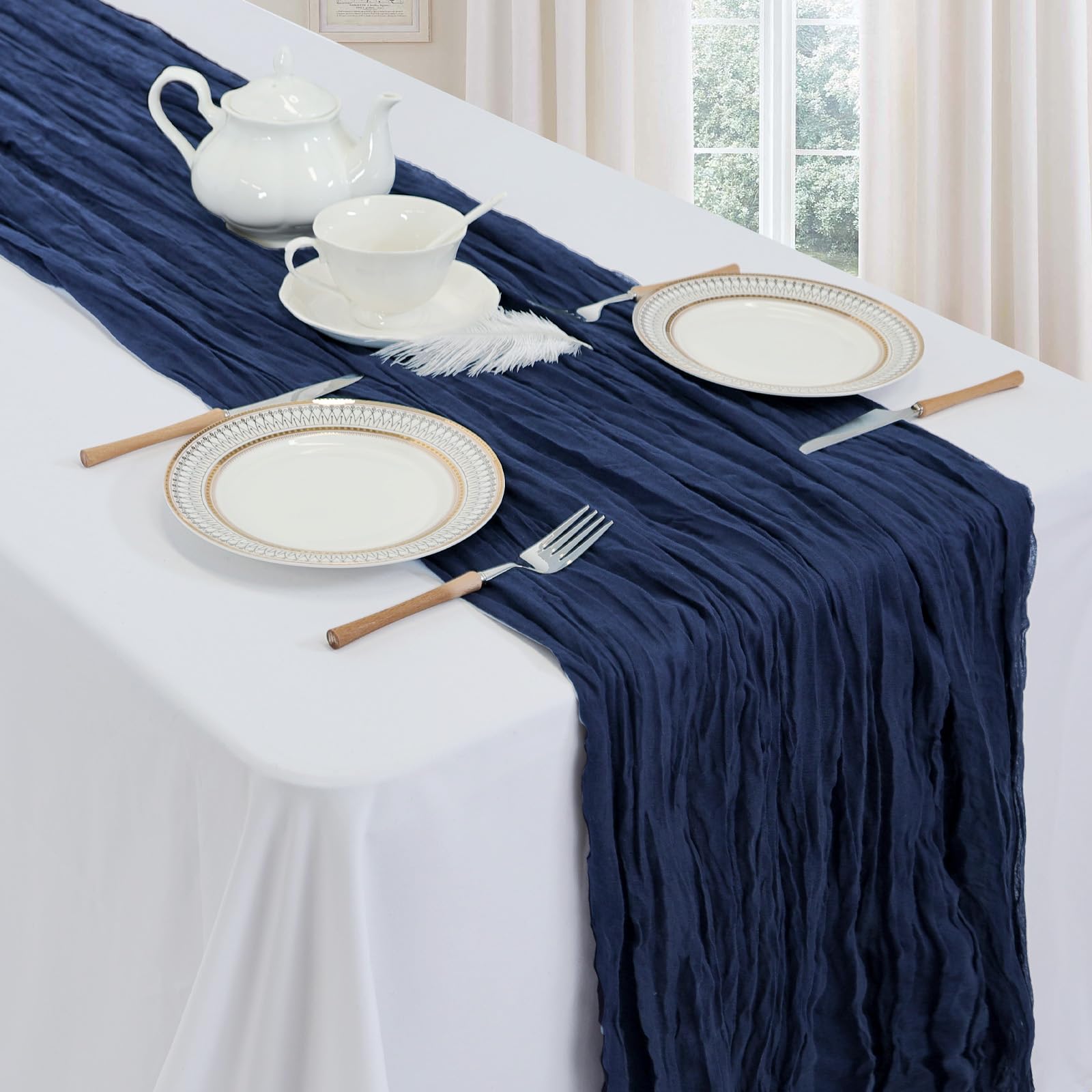 pepmily conjunto de 6 caminos de mesa para fiestas elegantes