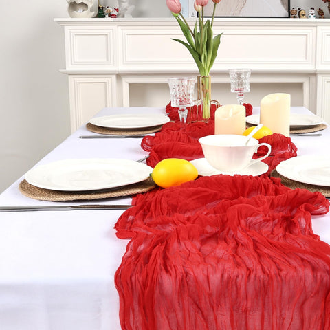 pepmily mantel gasa rojo para fiestas y eventos.