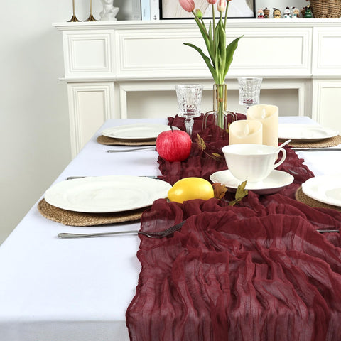 pepmily mantel gasa burdeos, ligero y elegante para todo tipo de eventos