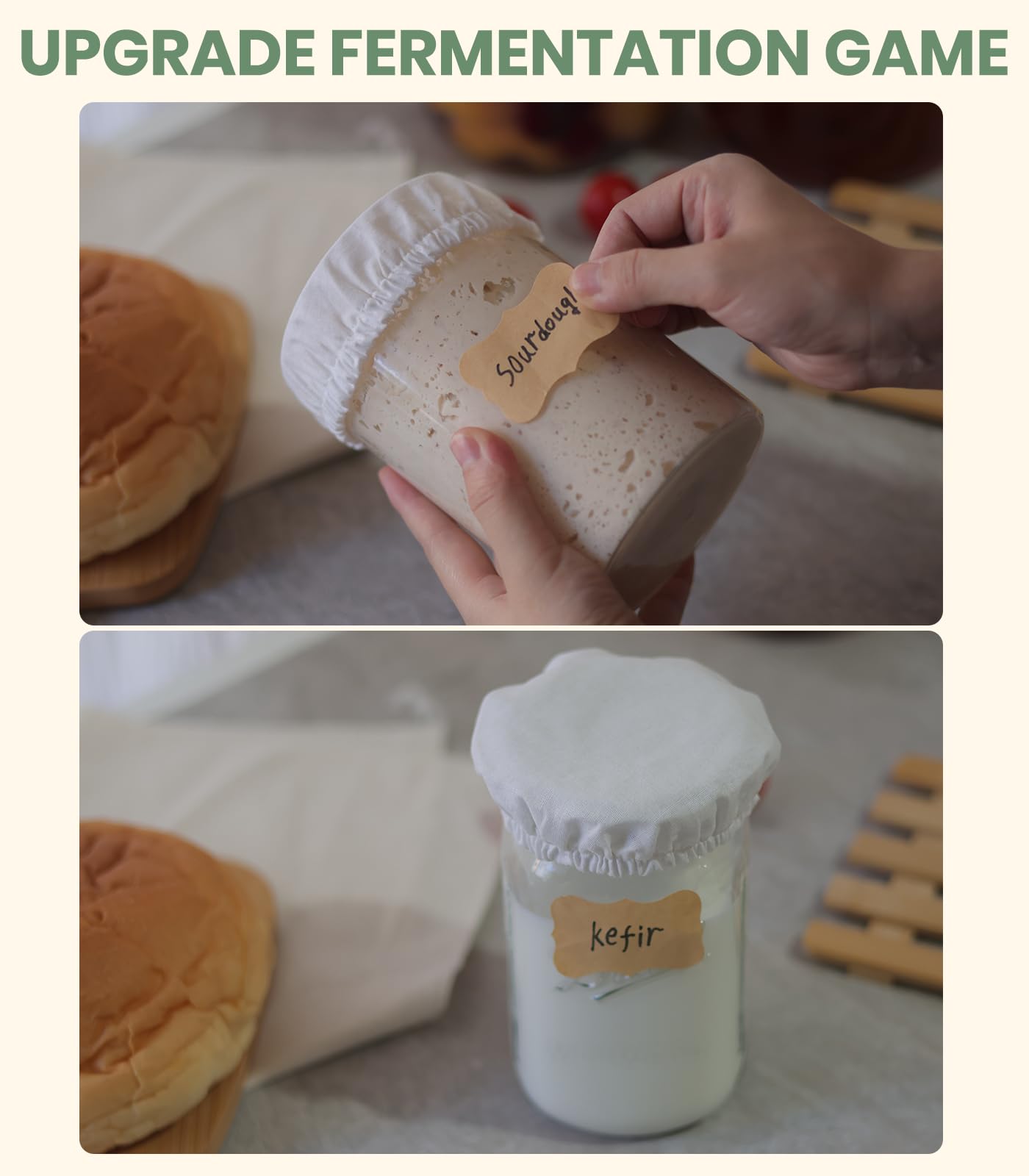 Tapa de tela biodegradable de Perenllareta, opción ecológica para almacenar.