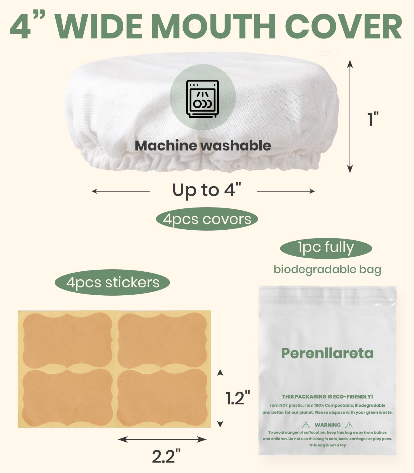 Tapa para fermentación de kombucha y kéfir de Perenllareta.