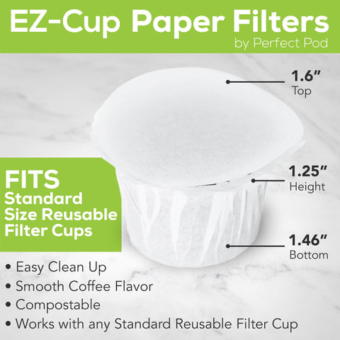 Perfect Pod EZ-Cup compatible con sistemas K-Cup reutilizables para múltiples mezclas.