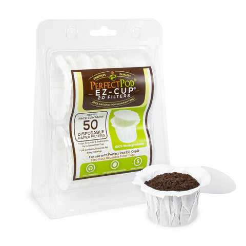 Perfect Pod EZ-Cup filtro biodegradables de papel, opción sostenible para el día a día.