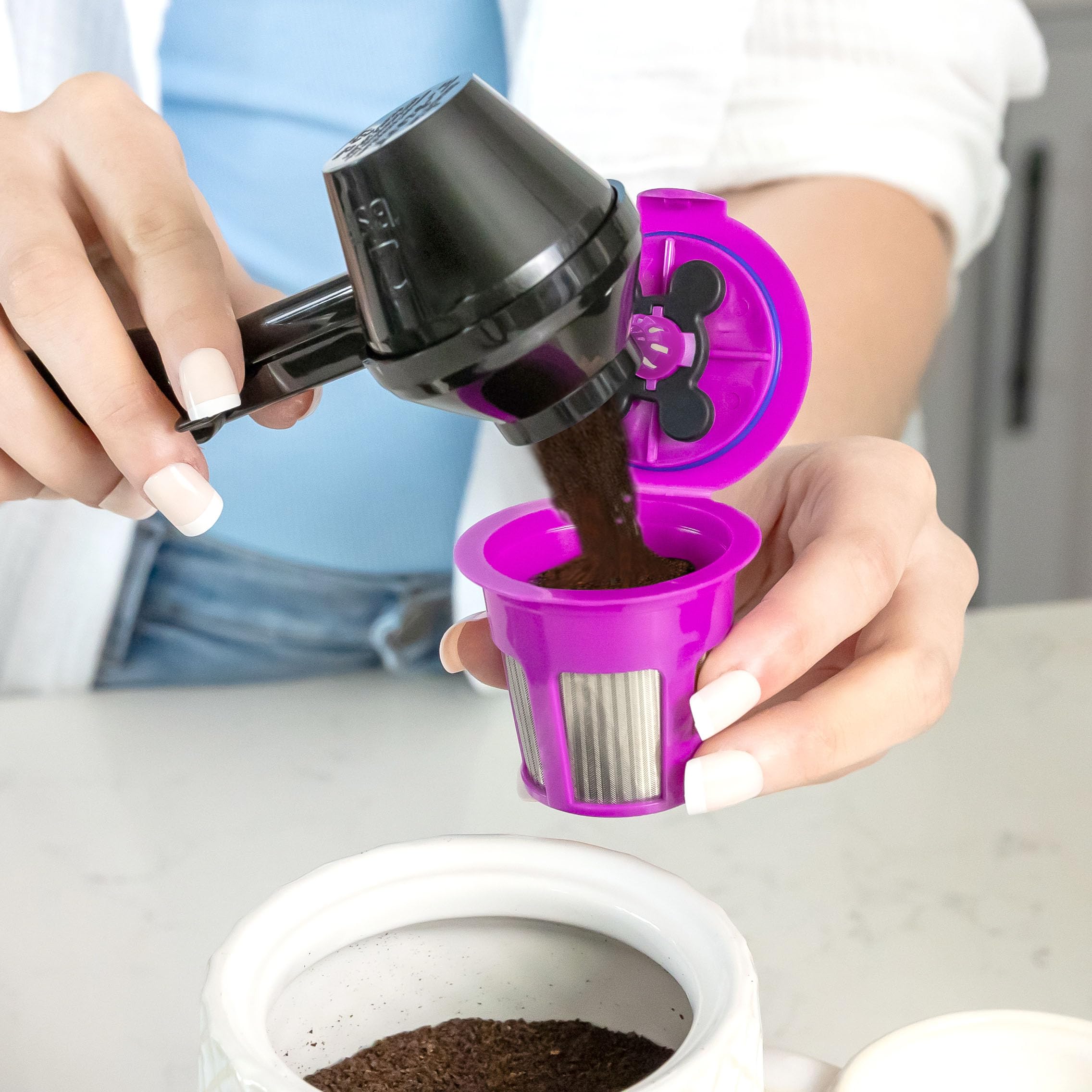 Perfect Pod Universal Café Cup compatible con Keurig de flujo único y múltiples flujos.
