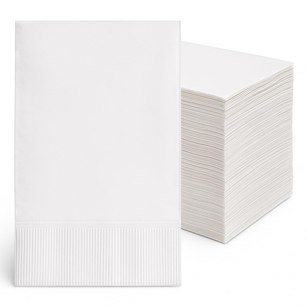 Bell Marque de Perfect Stix, servilleta blanca de dos capas para cenas elegantes.