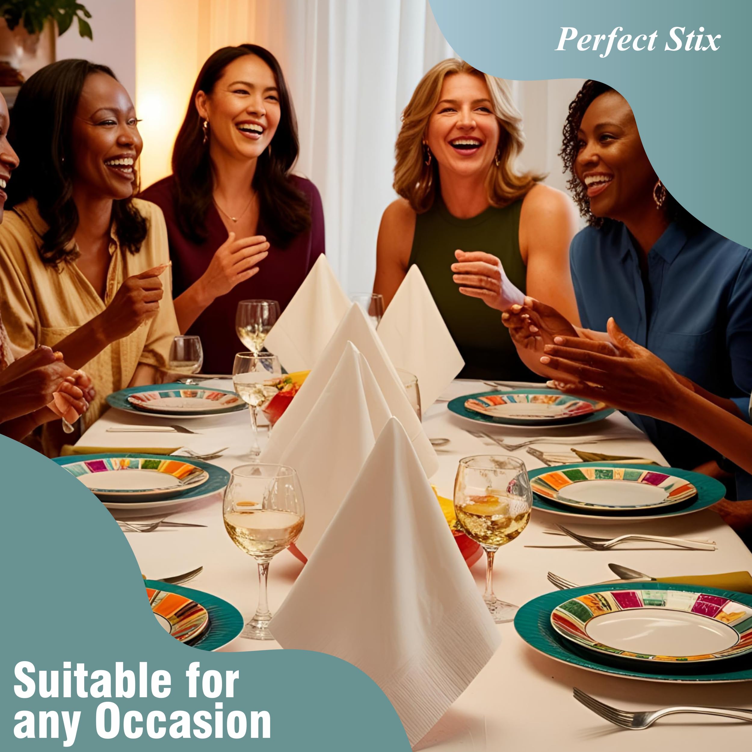 Mesa de restaurante con Bell Marque de Perfect Stix, servilleta duradera para uso diario.