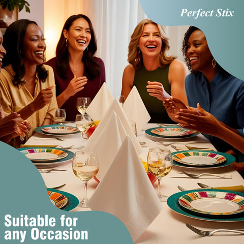 Mesa de restaurante con Bell Marque de Perfect Stix, servilleta duradera para uso diario.