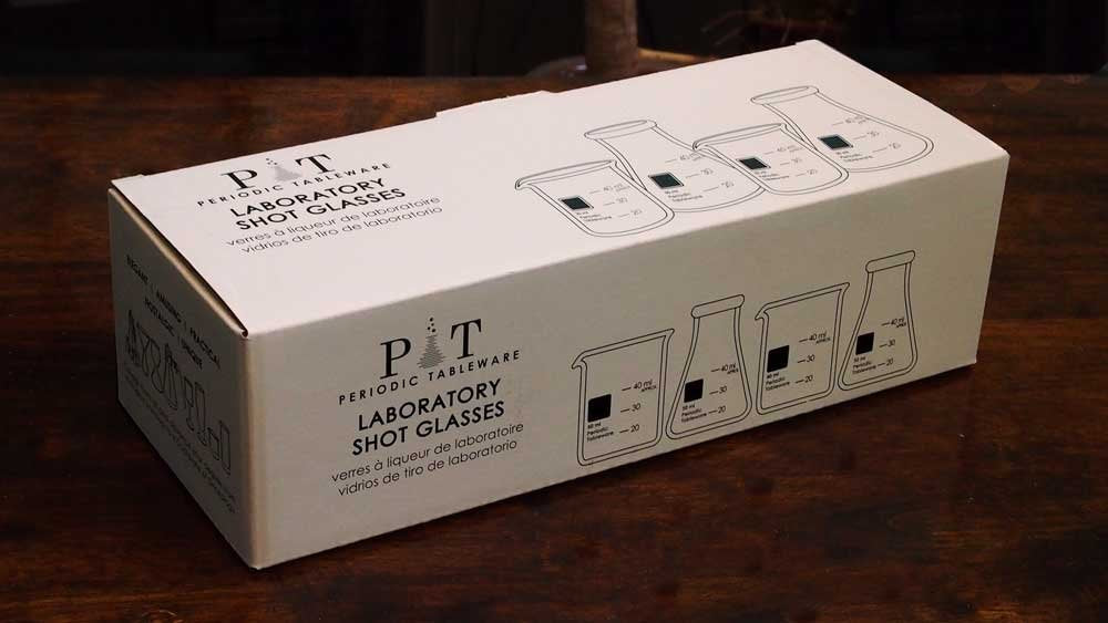 Periodic Tableware conjunto de vasos y matraces, regalo perfecto para amantes de la ciencia.