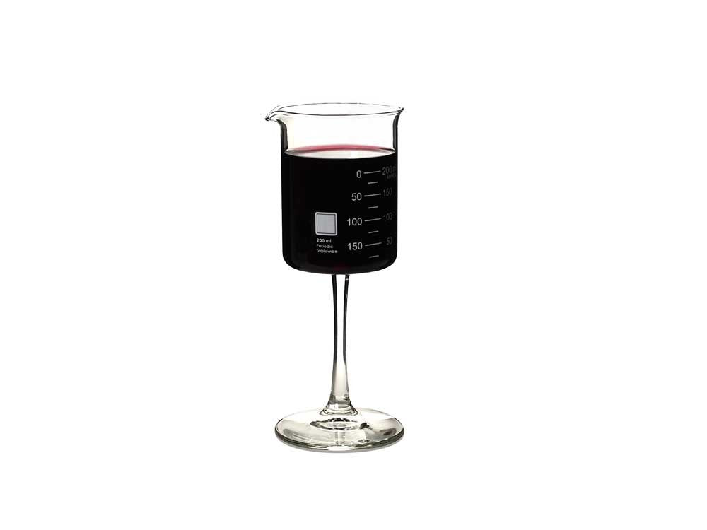 Periodic Tableware Vaso laboratorio para vino, diseño original que inspira conversación.