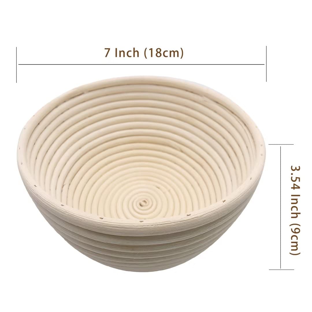 Perixir cesto de fermentación para pan de 7 pulgadas, facilita formas uniformes.