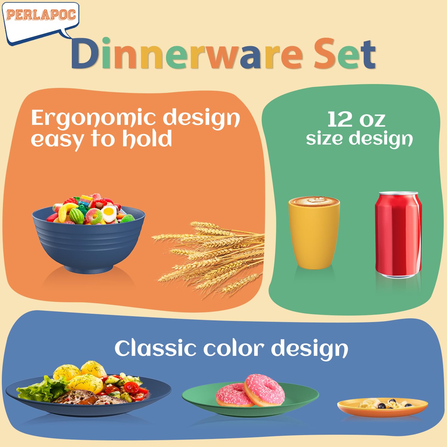Perlapoc detalle embossado, textura elegante en los platos.