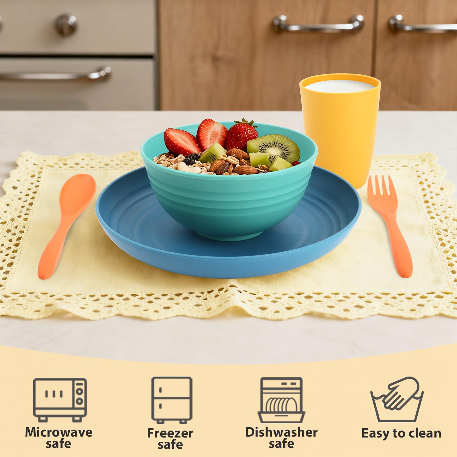 Perlapoc diseño multicolor para niños, añade diversión a la mesa.