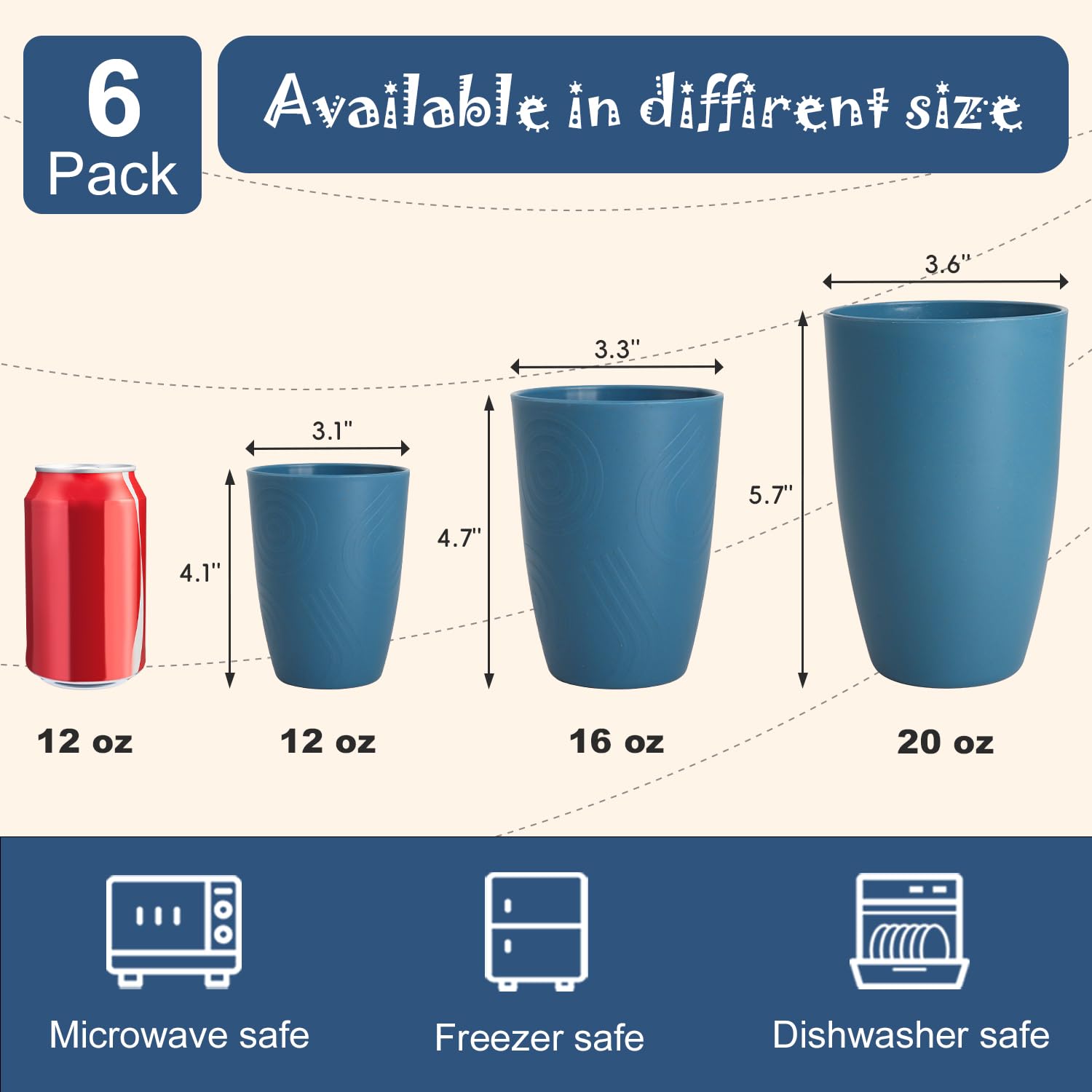 Vaso Perlapoc de paja de trigo, apto para lavavajillas.