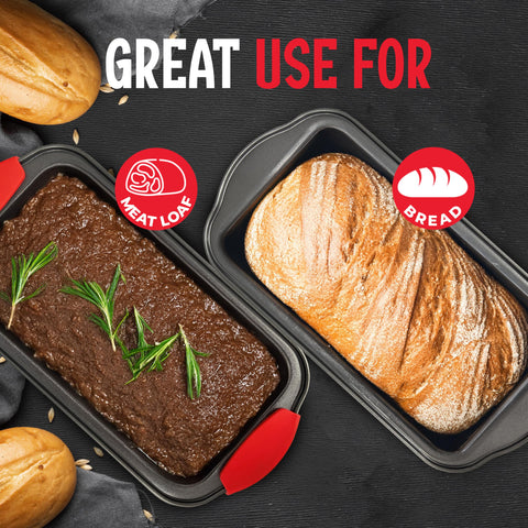 PERLLI pan pastel de carne resistente al calor hasta 230 °C para horneados seguros