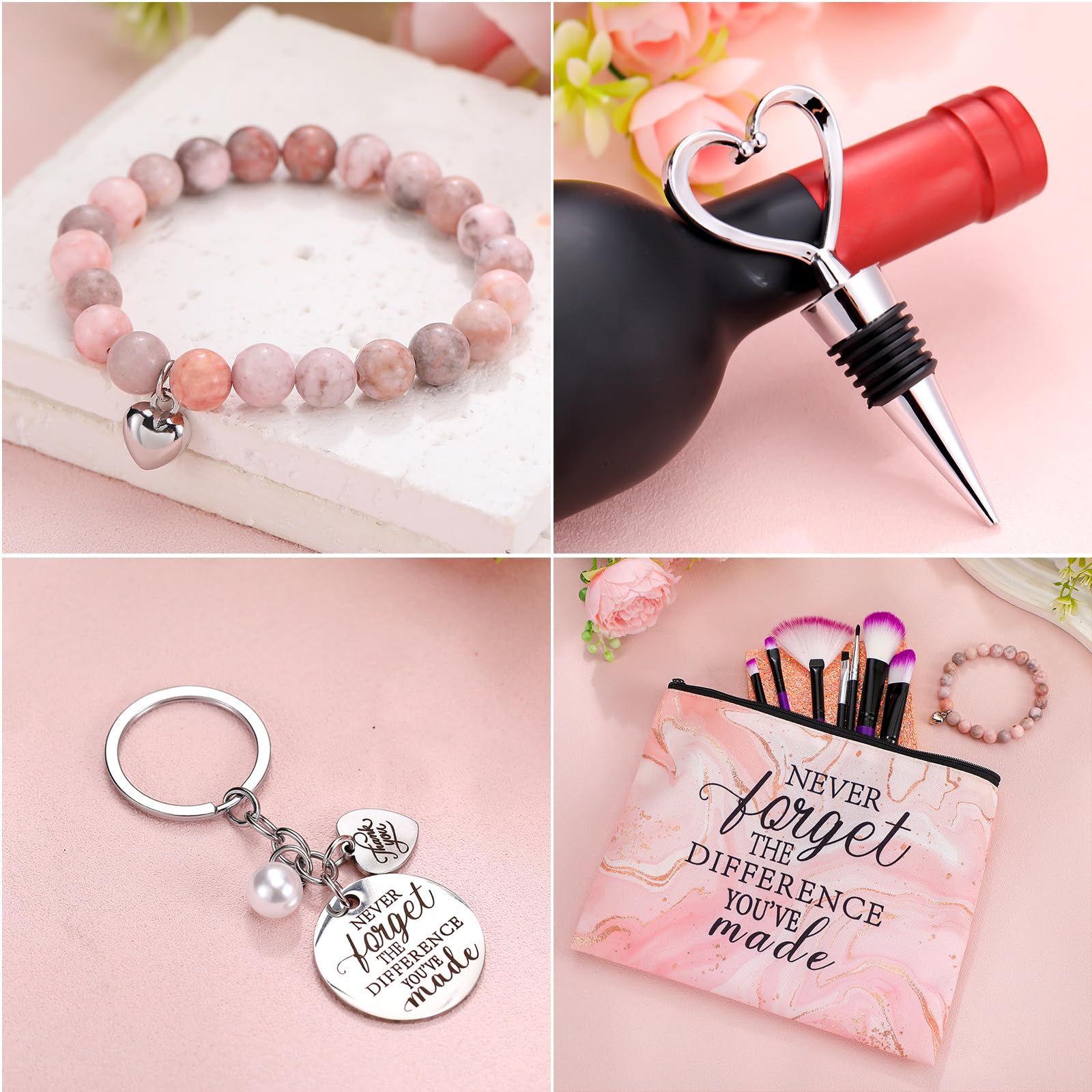 Pulsera de cuarzo rosado Perthlin, detalle elegante para cualquier look.