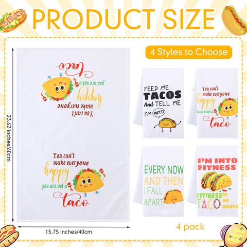 Toallas taco Peryiter con diseños divertidos para baño y cocina.