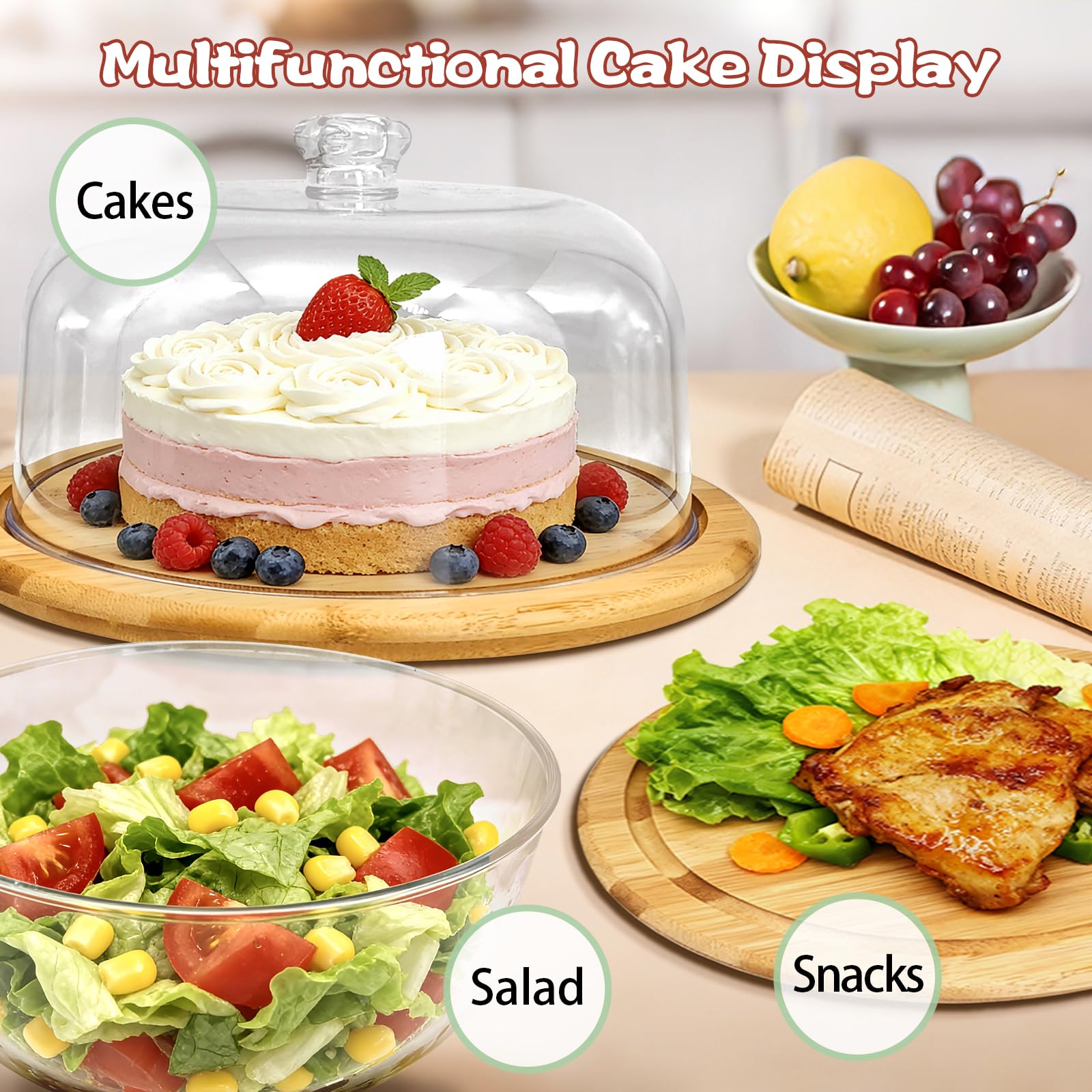 Pesilo soporte de 12 pulgadas, perfecto para tartas de 8-10 pulgadas