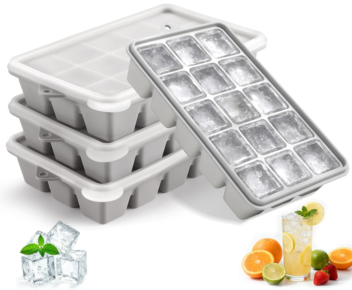 PET Hous bandeja de hielo de silicona con tapa para enfriar bebidas