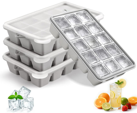 PET Hous bandeja de hielo de silicona con tapa para enfriar bebidas