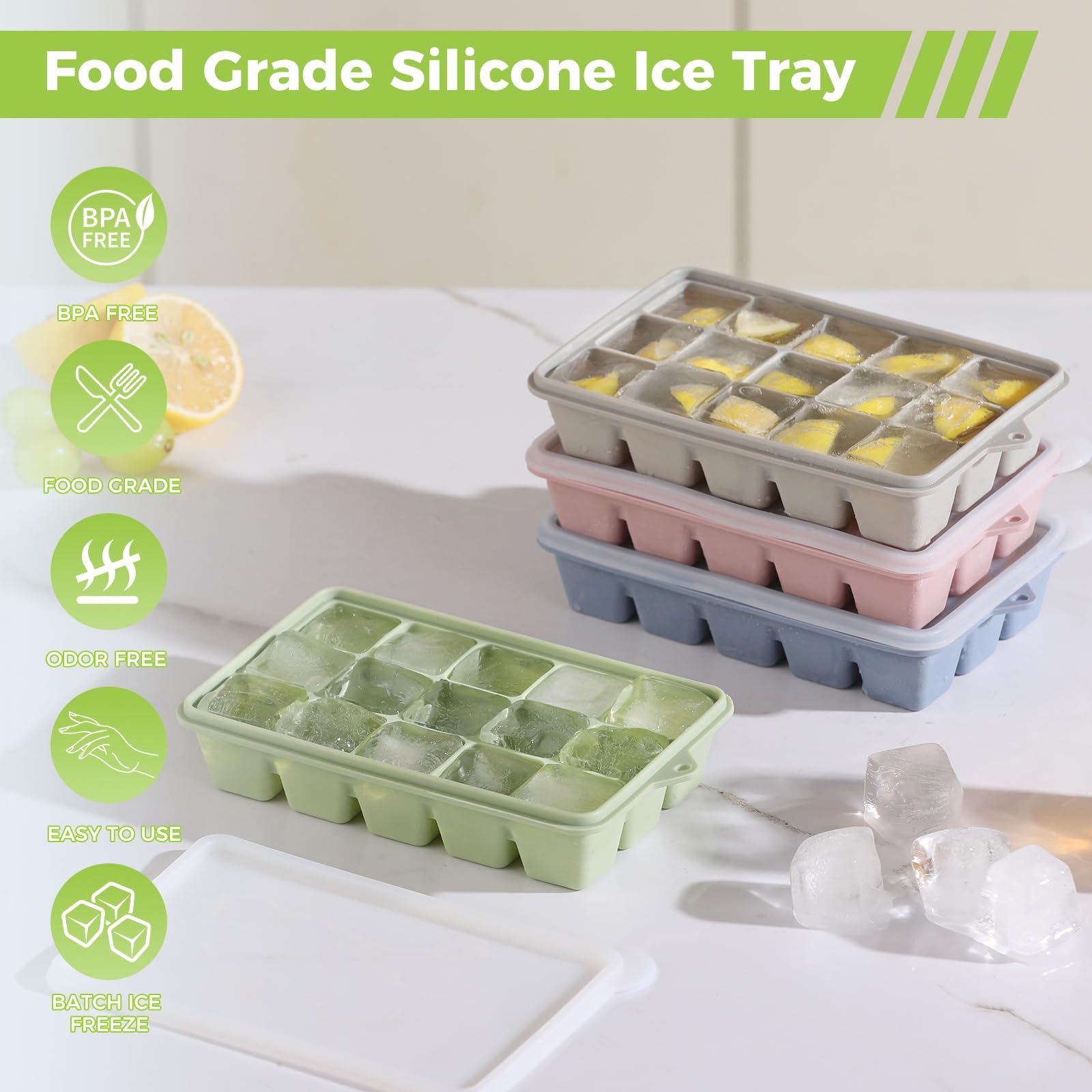 PET Hous tapas herméticas para bandeja de hielo