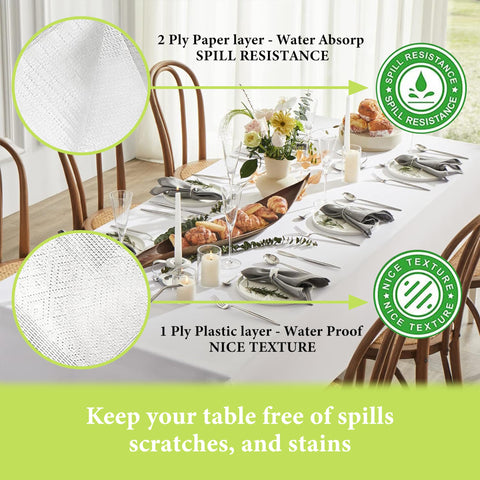 Mantel PETFNS para bodas y fiestas con aspecto limpio y elegante