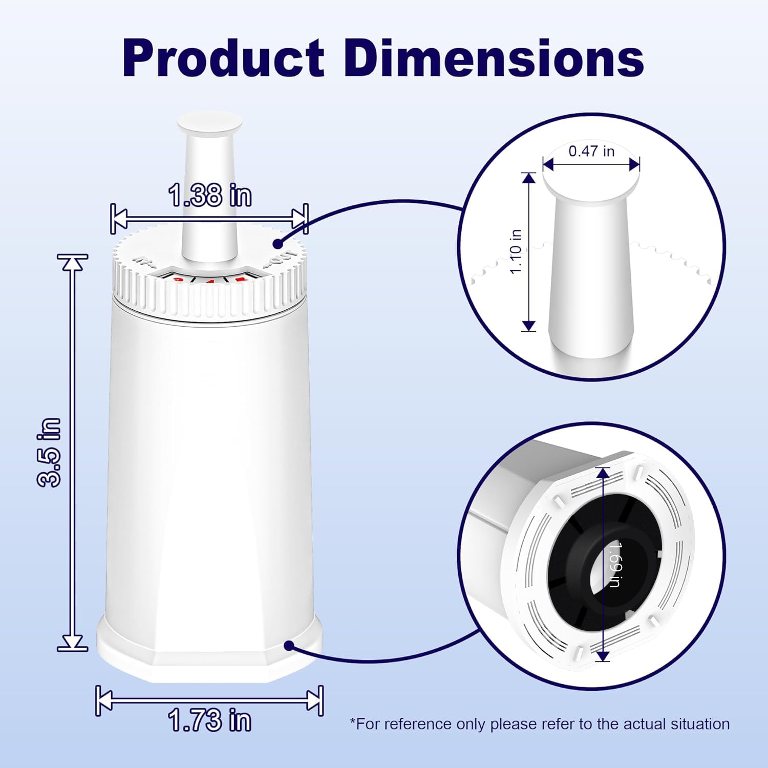 PETOX filtro de agua, enjuague previo a la instalación para activar filtración.