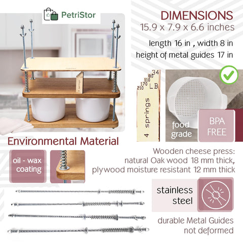 Báscula de medición PetriStor incluida para controlar espesor.