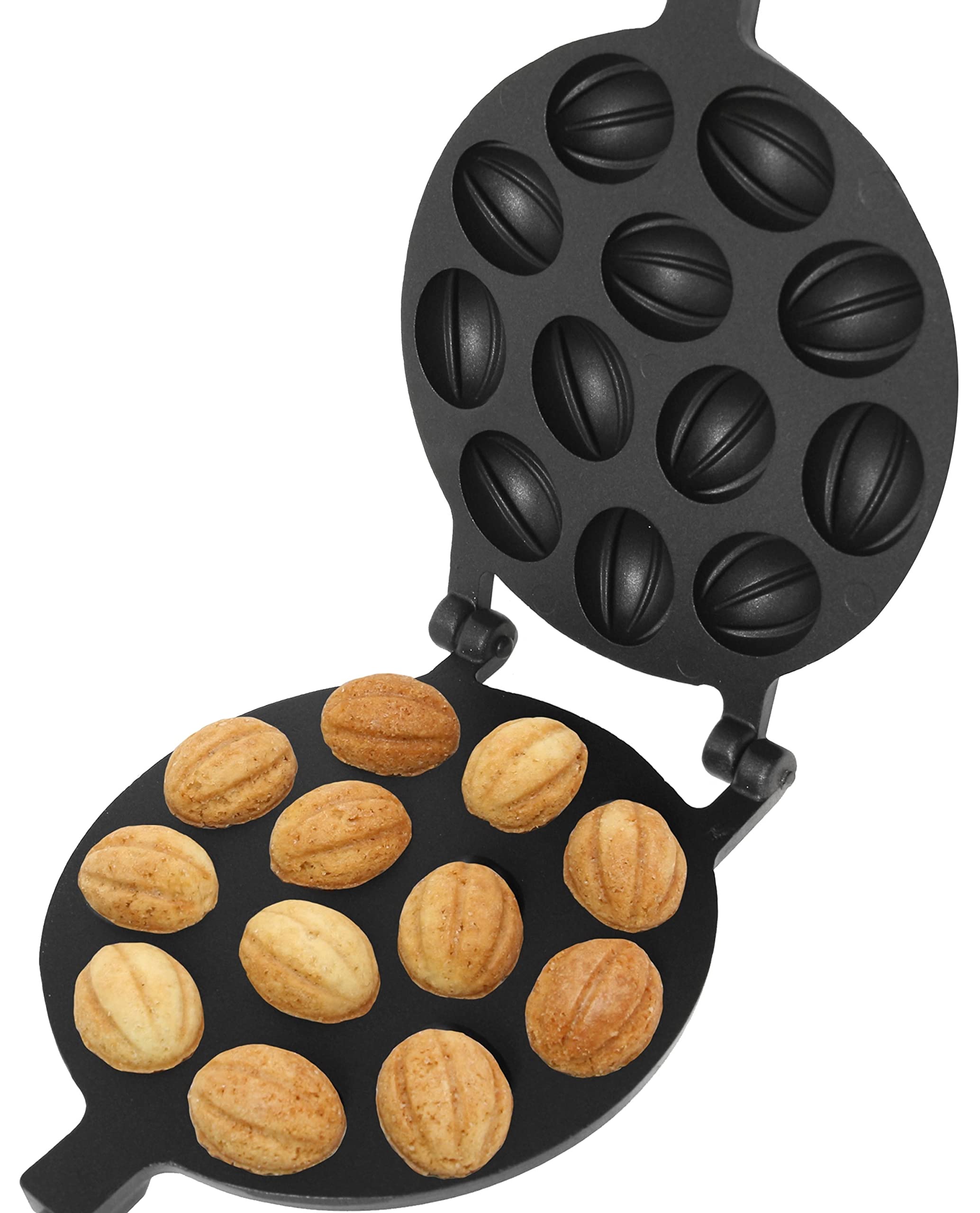 PetriStor molde de nuez 12 huecos antiadherente para galletas, desmolde fácil.