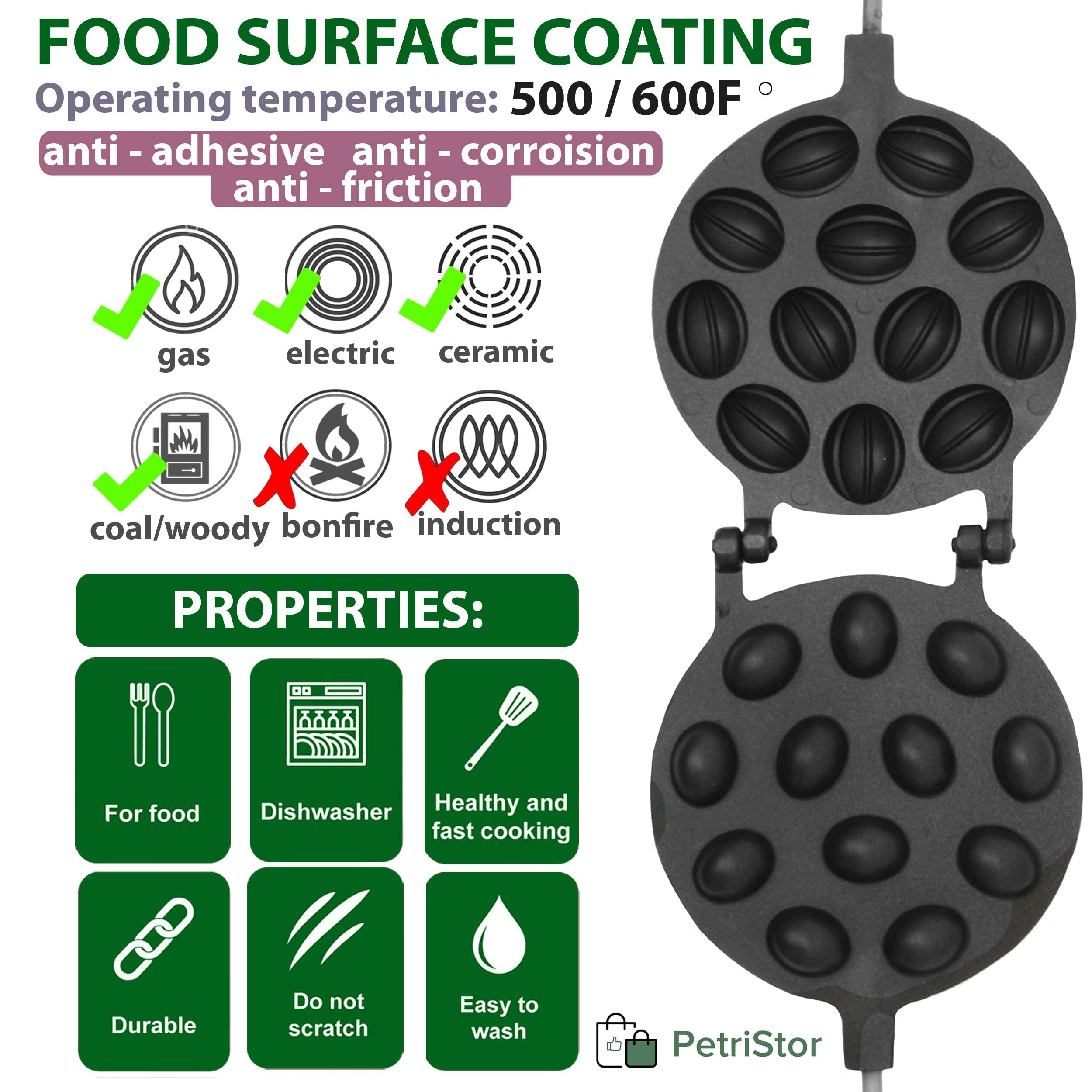 PetriStor molde para galletas de nuez, diseño ergonómico y uso cómodo.