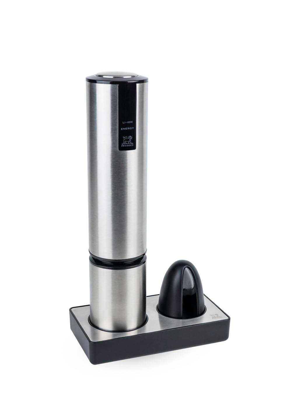 Peugeot Elis Touch abrebotellas eléctrico, diseño elegante y práctico para destapar vinos.