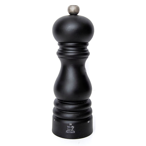 Molinillo Peugeot Paris Uselect de pimienta de 7 pulgadas, acabado mate negro para la mesa.