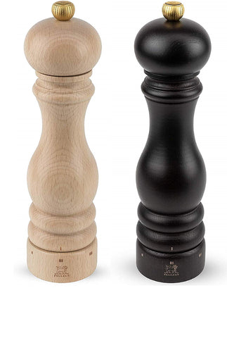 Peugeot Paris Uselect Zirlion, molinillo de sal y pimienta de 9 pulgadas, acabado natural, ideal para mesa.