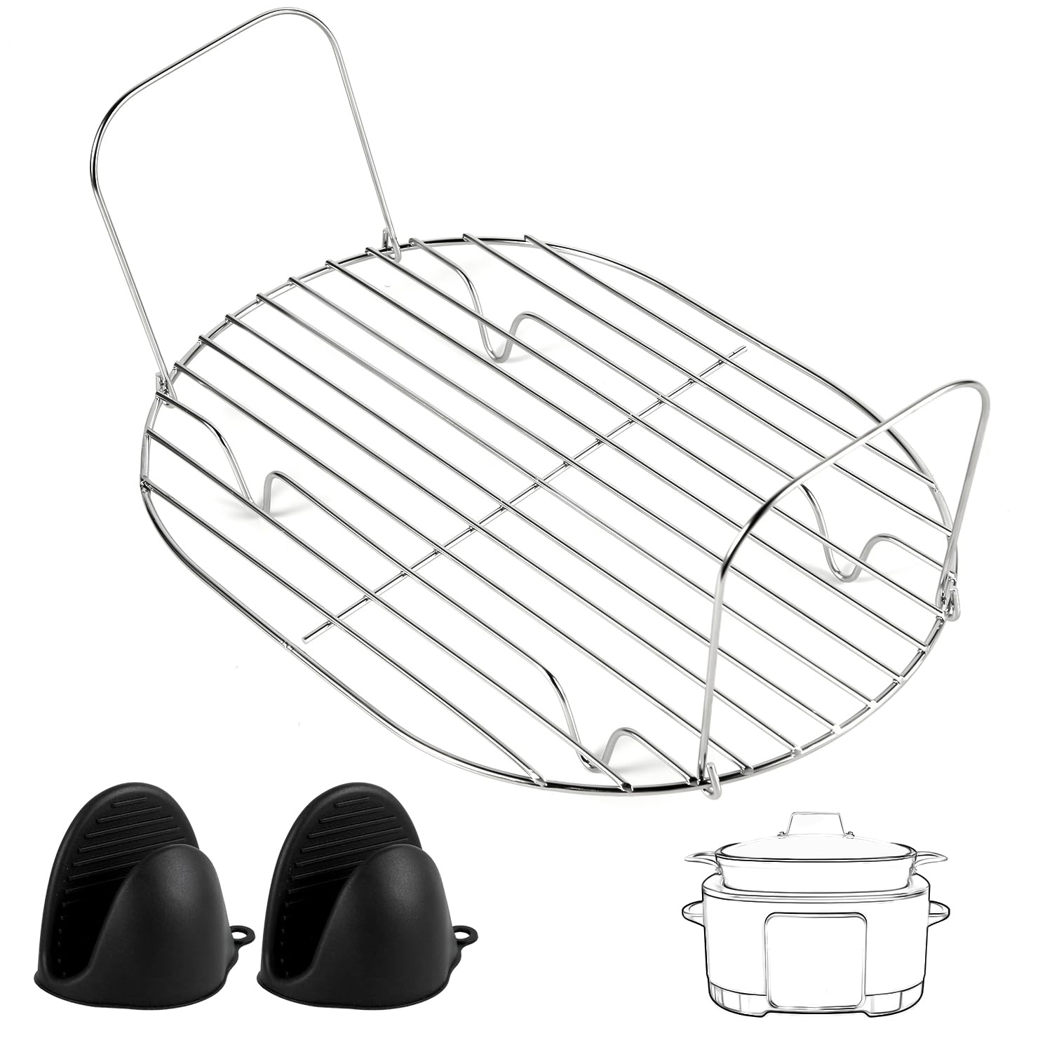 Rejilla PEUTIER de vapor y asado para Ninja Foodi Pro, ideal para cocción al vapor