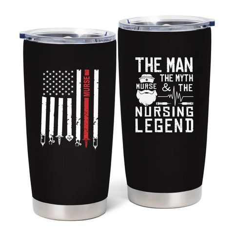 Pewuvos vaso termico 20oz con diseño para enfermeros masculinos, ideal para uso diario.