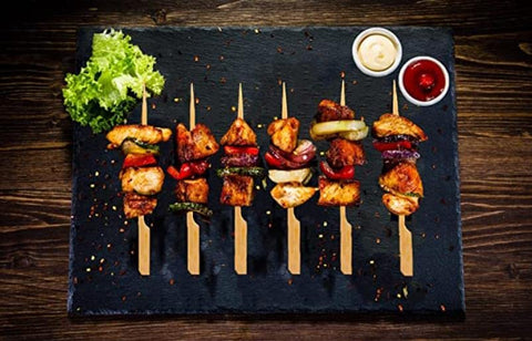 PFIEIFPO pinchos bambú para barbacoa, aptos para parrilla