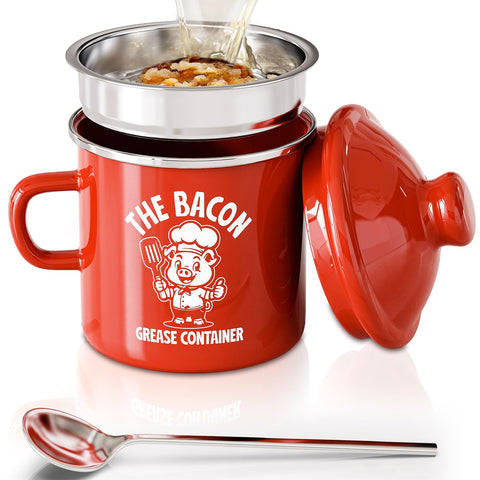 PGYARD mini tocino grasa filtrador: filtrado eficiente de grasa para conservar aceite.