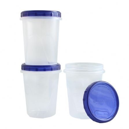 PH envases con tapa giratoria para almacenamiento de alimentos y uso versátil.