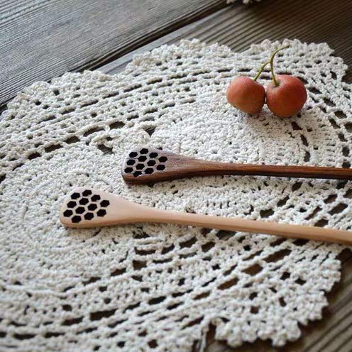 Phantomon conjunto de 4 manteles ovalados en beige para mesa.
